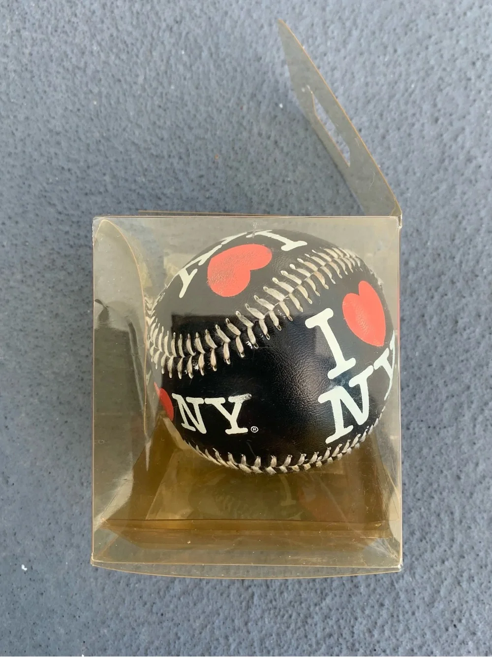 Official I Love NY Black Souvenir Baseball Collectible Ball